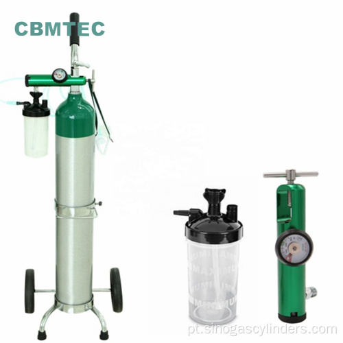 Cilindros de gás médico carrinho para pequeno cilindro de oxigênio